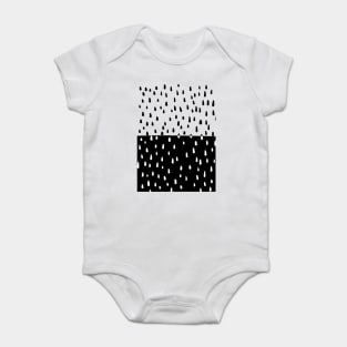 Monochrome dot abstract illustration Baby Bodysuit